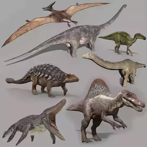 Dino Extra Pack 8K - fully animated 3D model