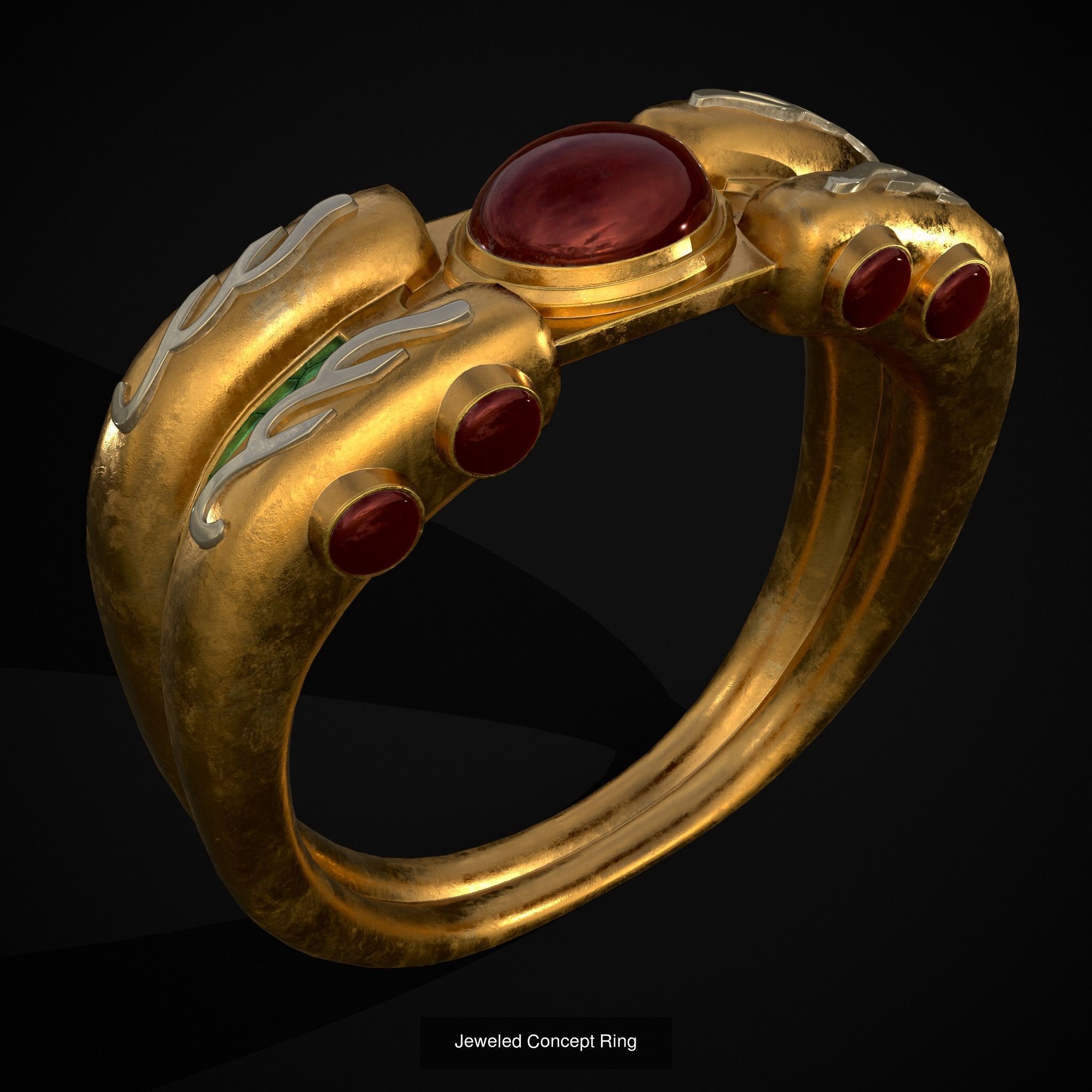 Medieval Jewelry Pack One 3D Model Collection_37