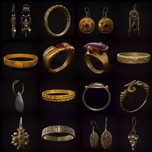 Medieval Jewelry Pack One 3D Model Collection