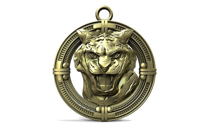 Tiger pendant 3D print model