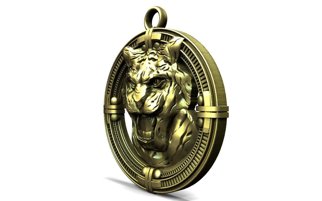 Tiger pendant 3D print model_1