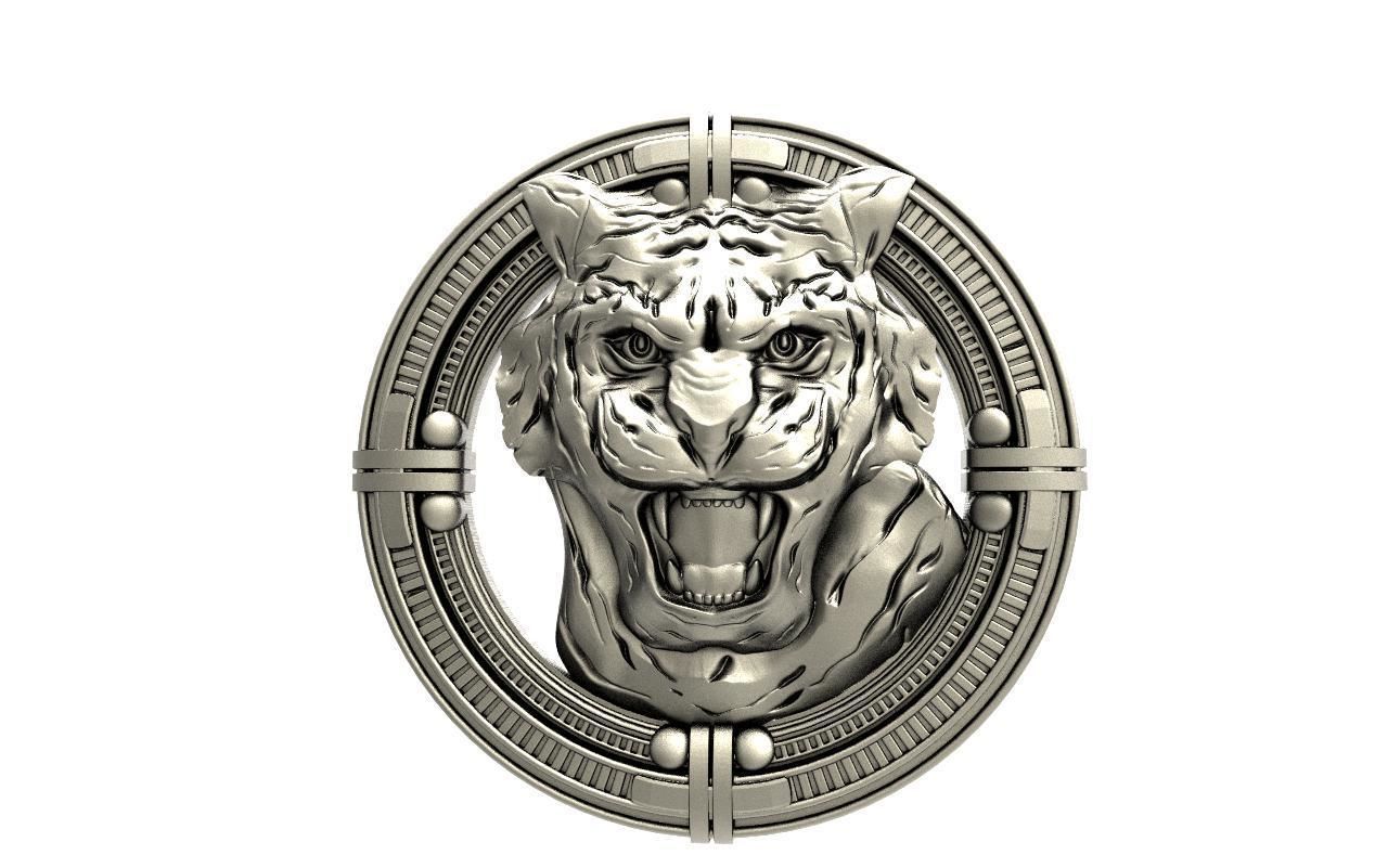 Tiger pendant 3D print model_5