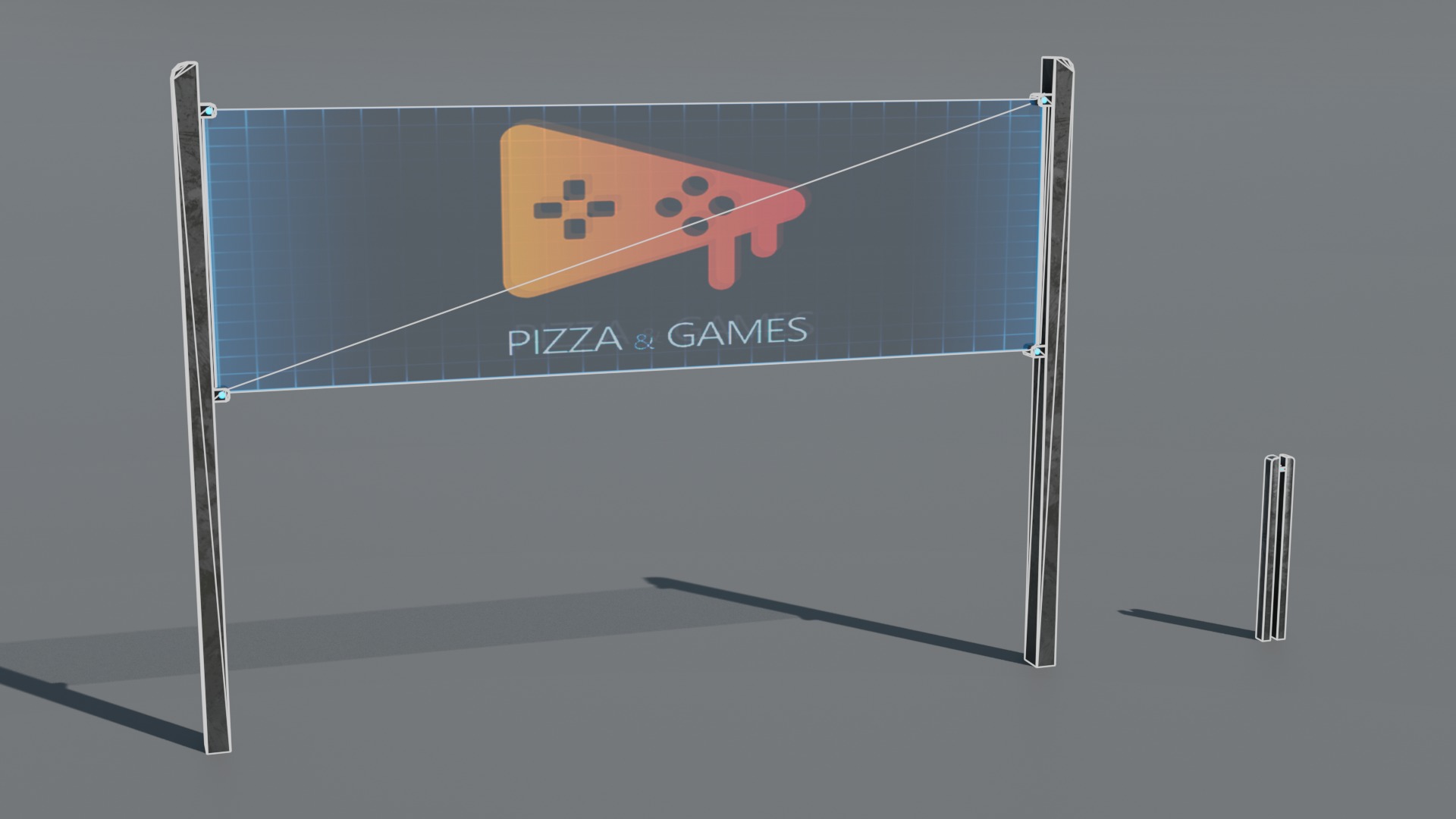 Street retro future props - Asset Pack Low-poly 3D model_8