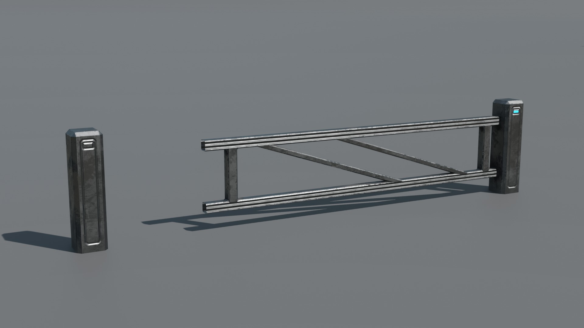 Street retro future props - Asset Pack Low-poly 3D model_5