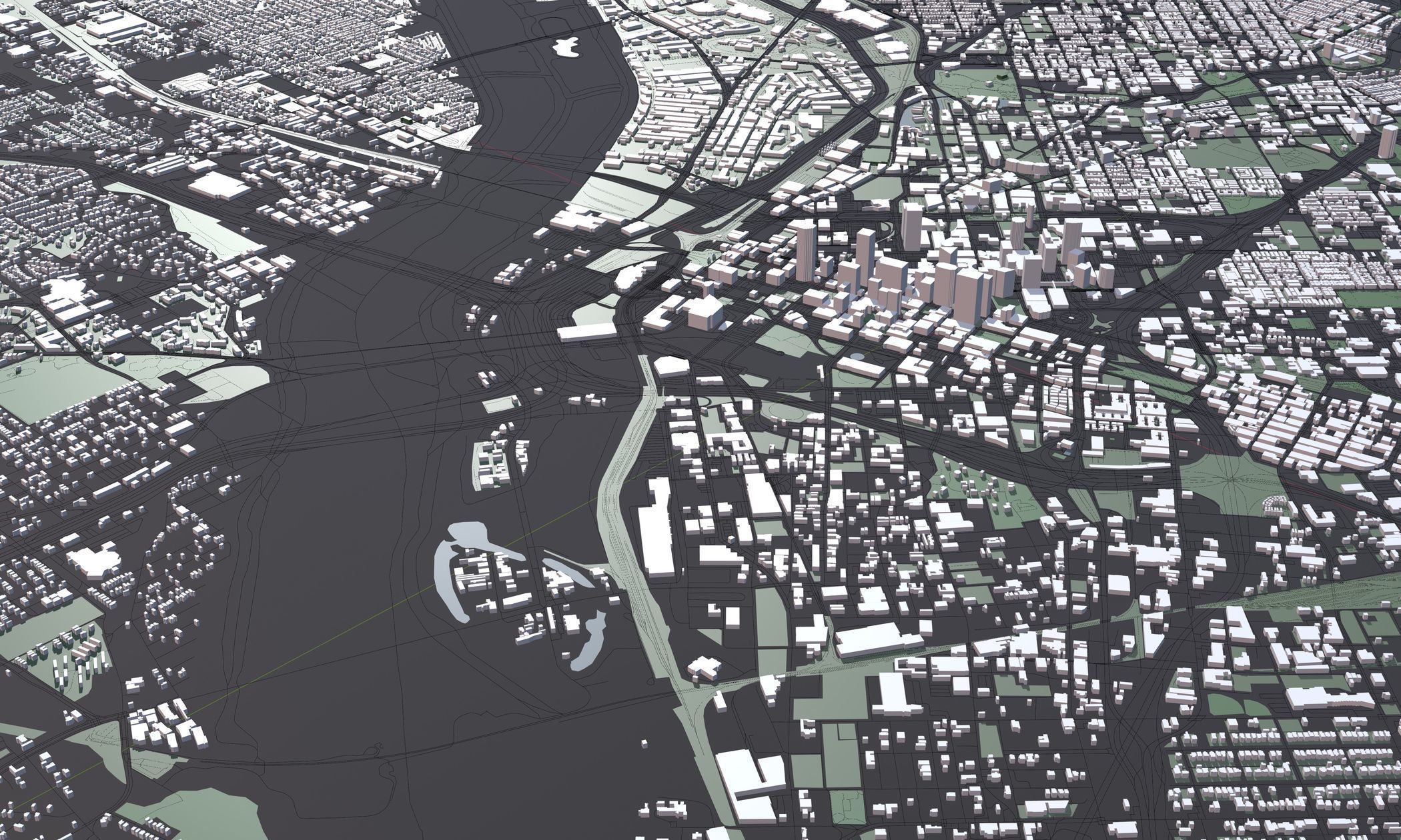 Texas Dallas USA - Mass buildings 3D model_6