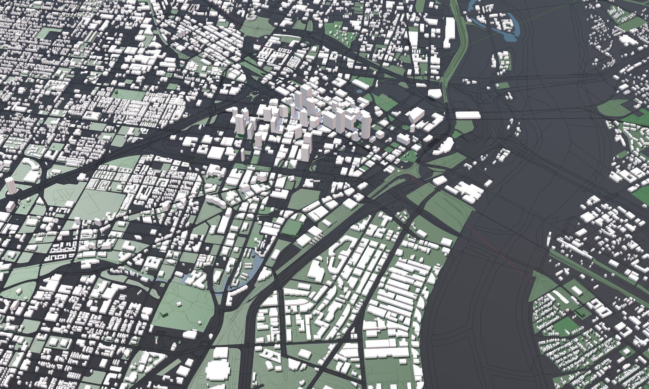 Texas Dallas USA - Mass buildings 3D model_2