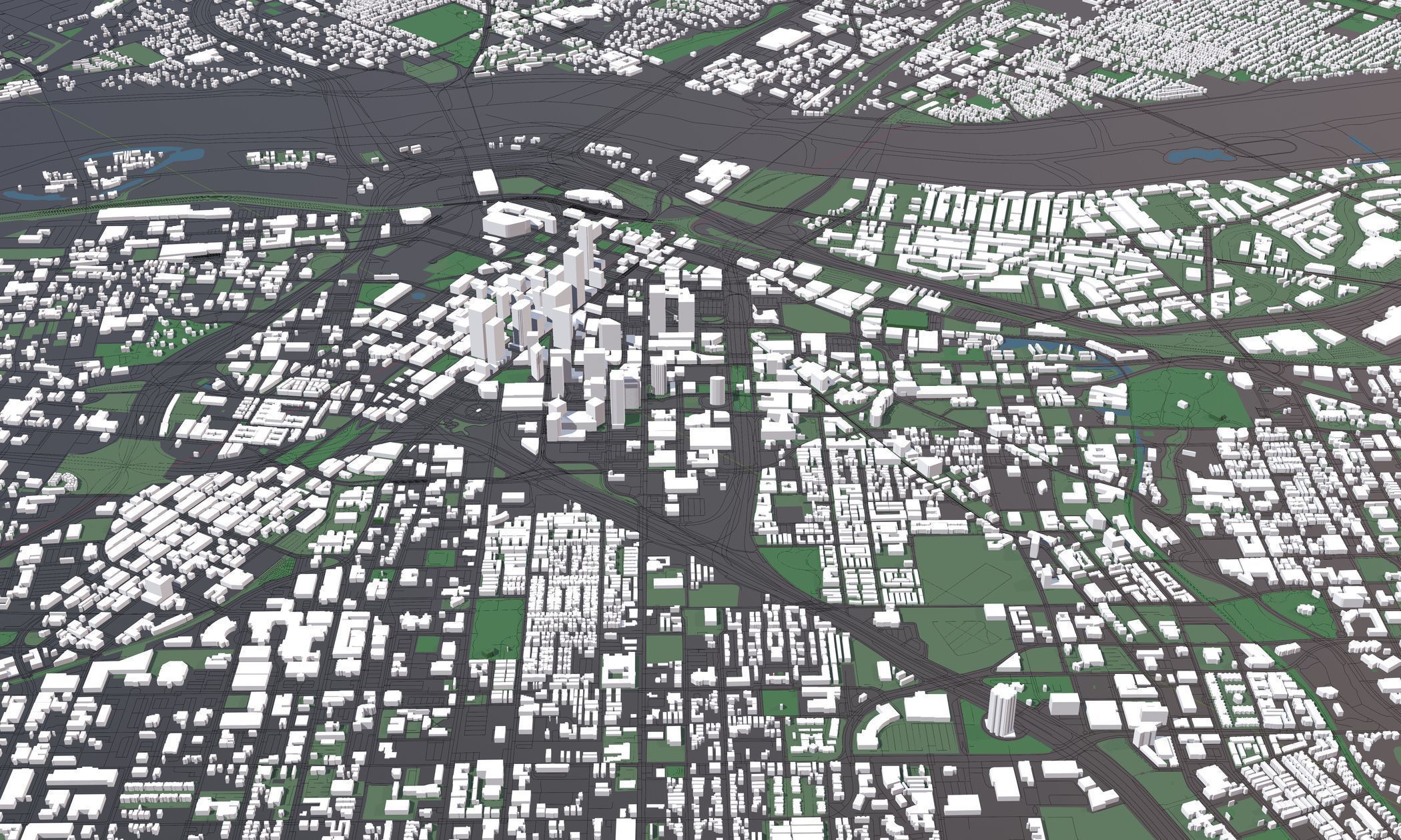 Texas Dallas USA - Mass buildings 3D model_8