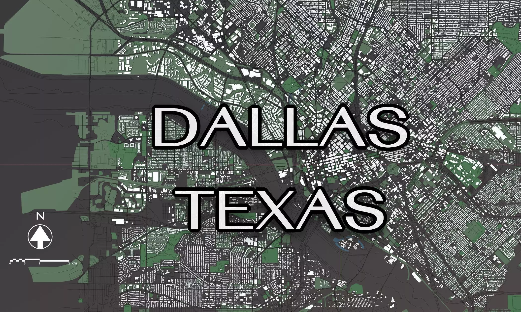 Texas Dallas USA - Mass buildings 3D model_0