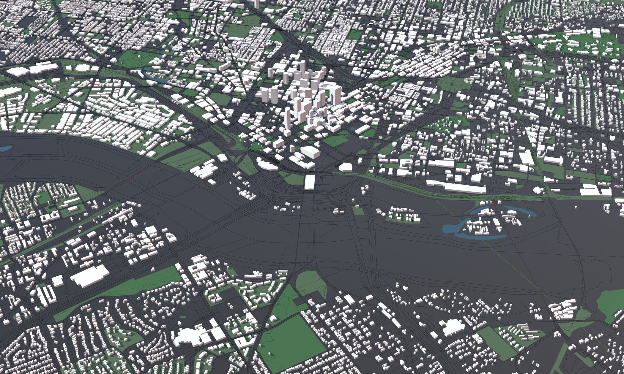 Texas Dallas USA - Mass buildings 3D model_5