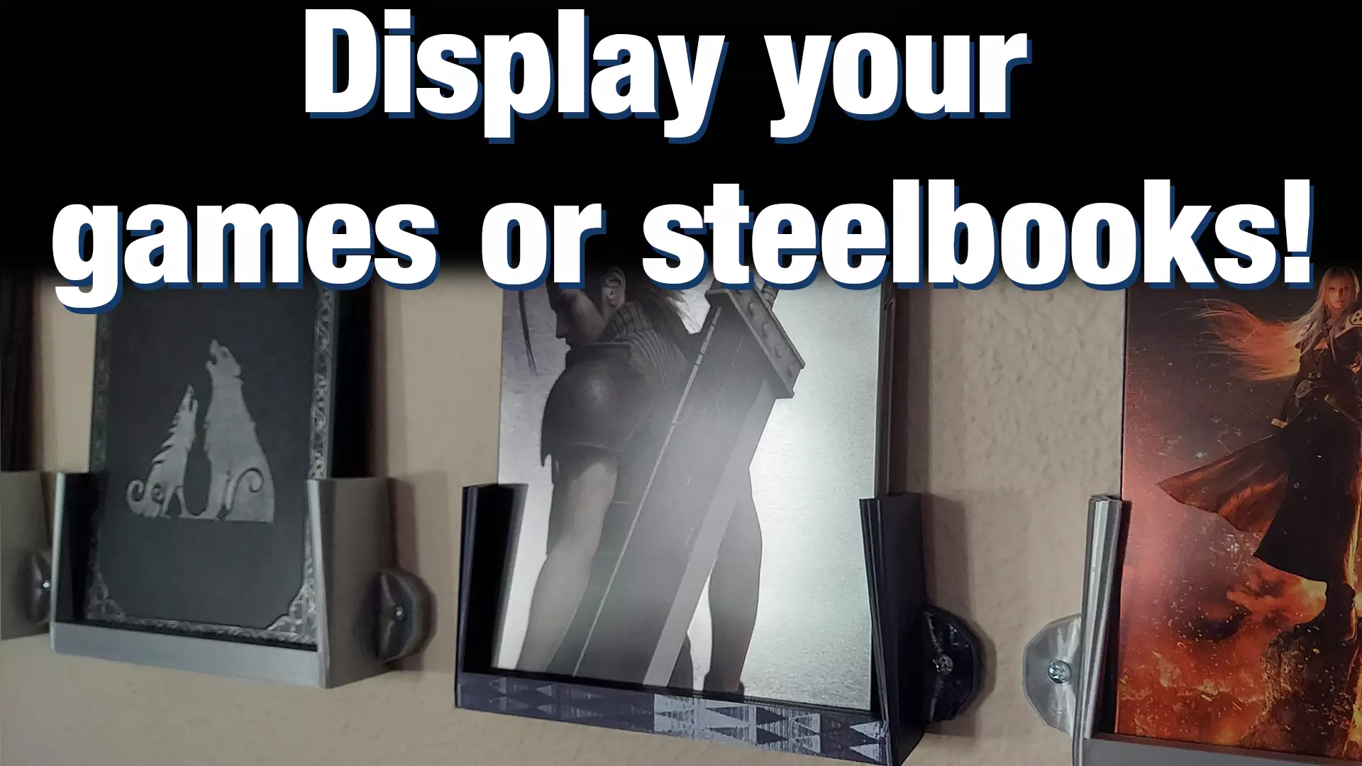 Case and Steelbook Video Game Display 3D print model_0