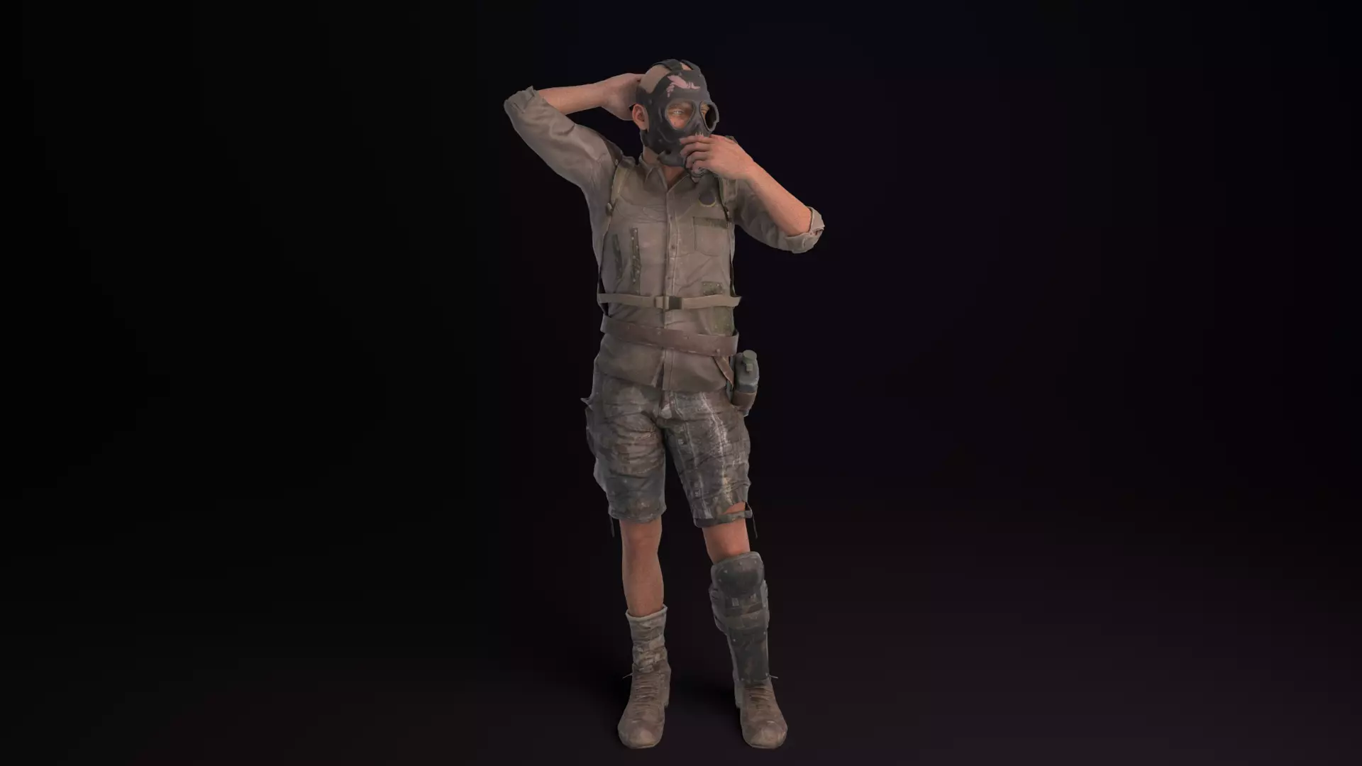 Apocalypse Male Rigged Low-poly 3D model_0