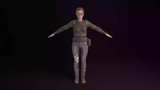 Apocalypse Female Rigged Low-poly 3D model Apocalypse Female Rigged Low-poly 3D model