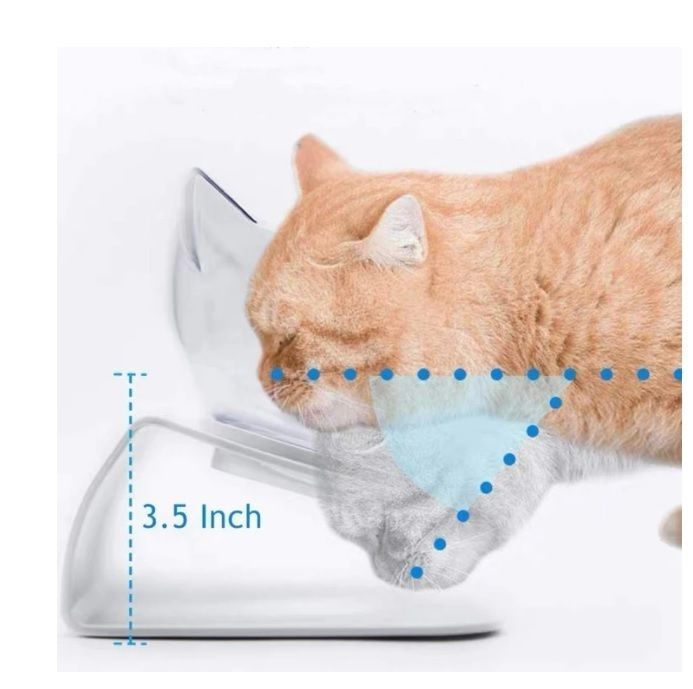Ergonomic cat bowl pet 3D print model_1