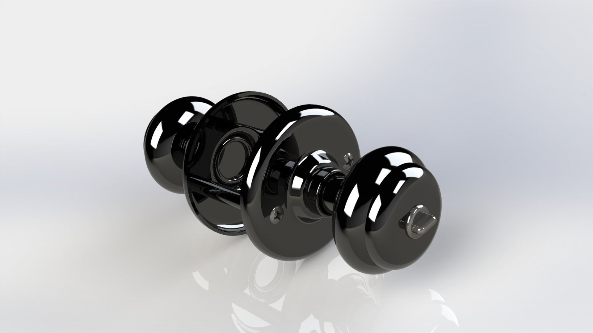 Standard door knob Free 3D model_3