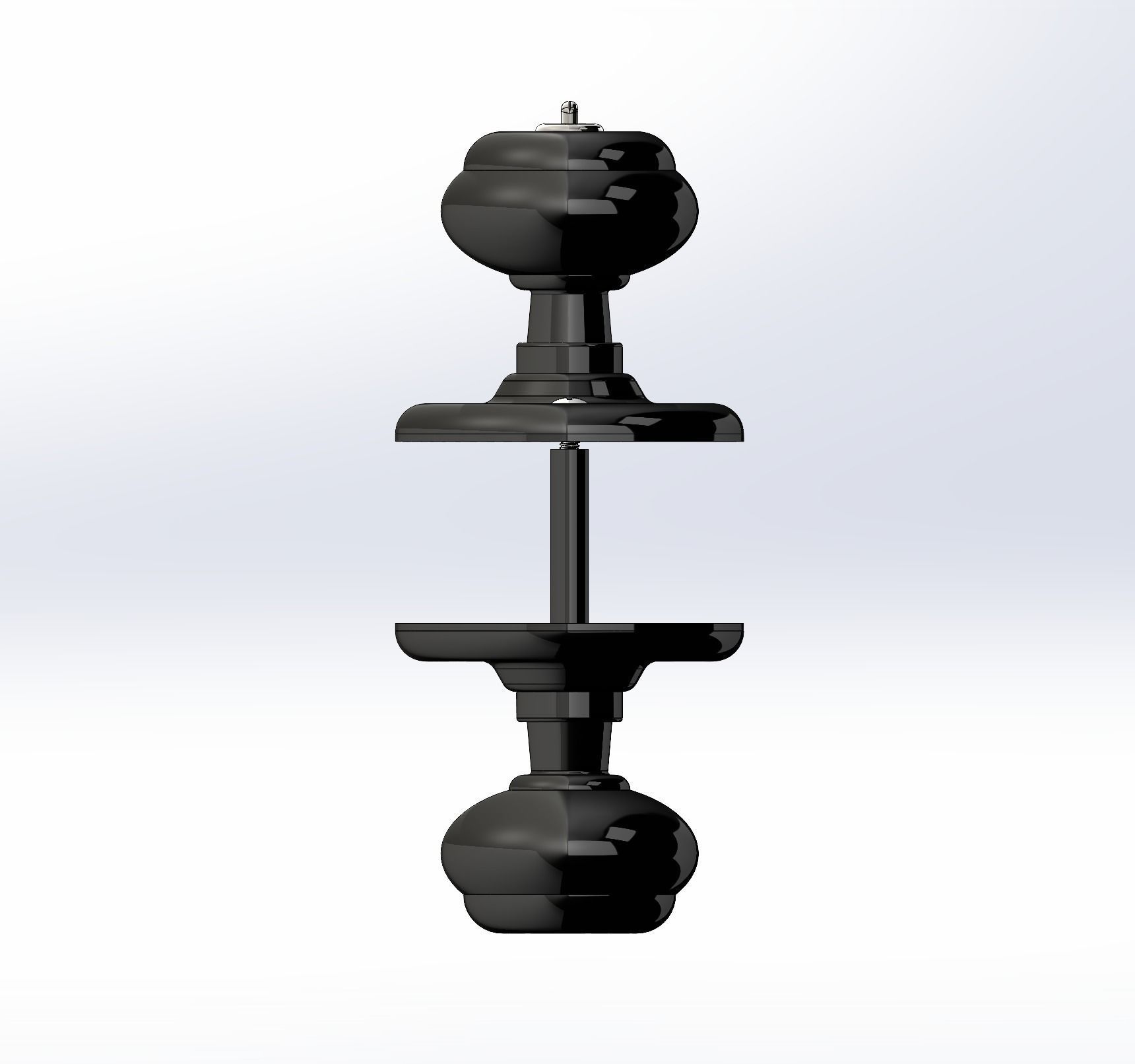 Standard door knob Free 3D model_5