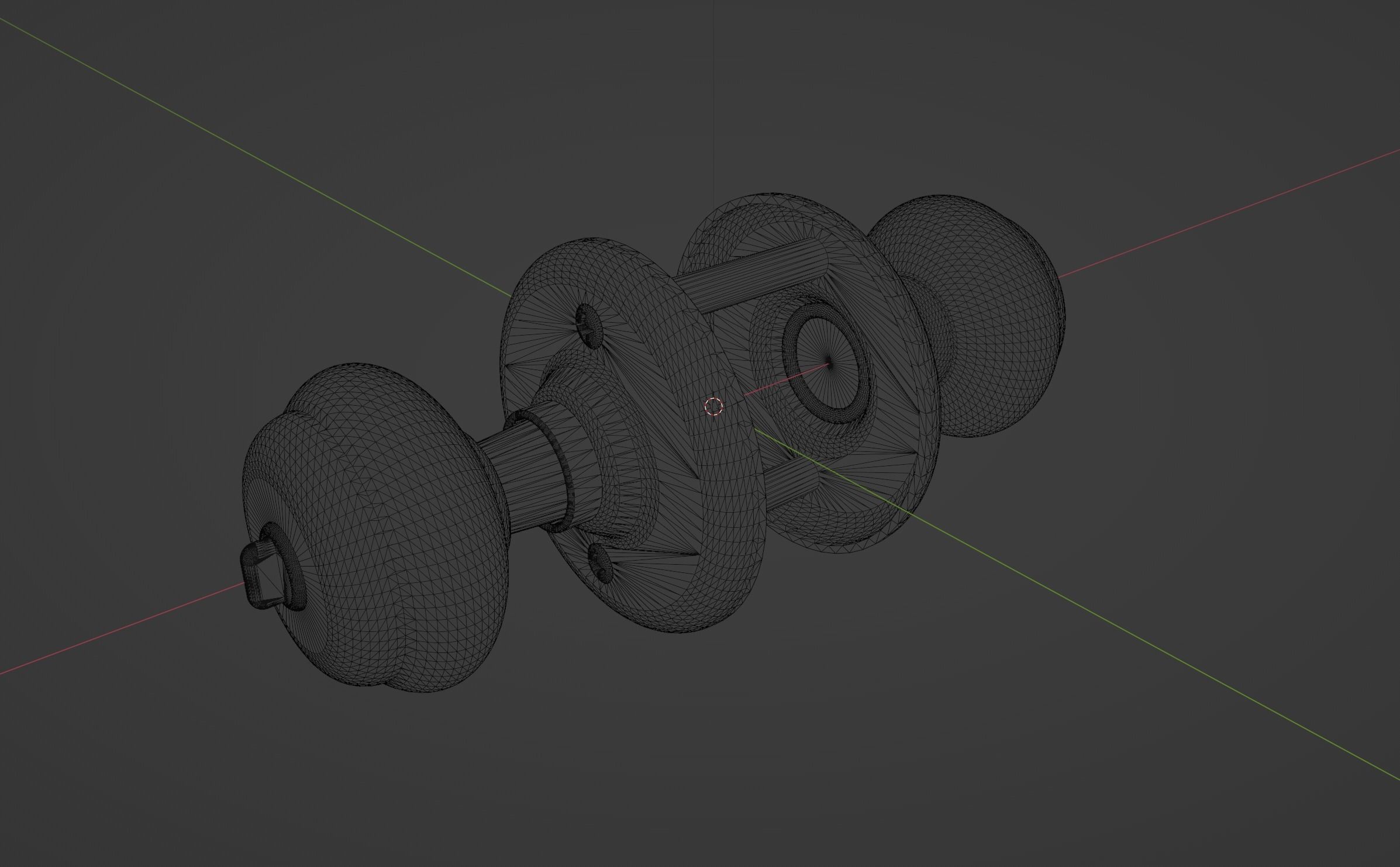 Standard door knob Free 3D model_9