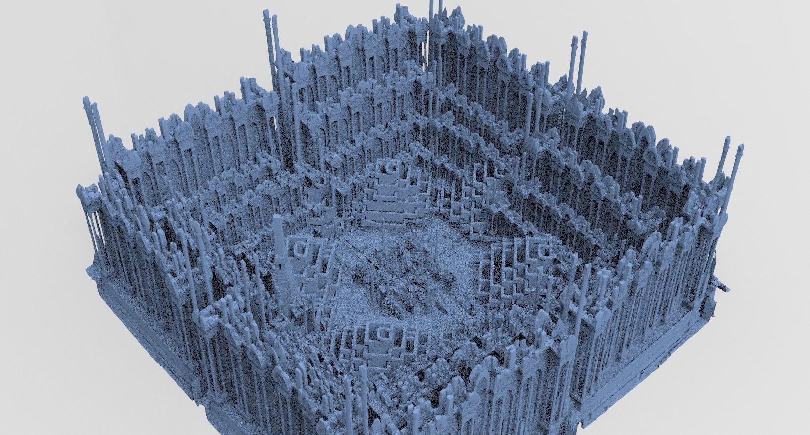 Dantes Hell Ring Square 3D model_1