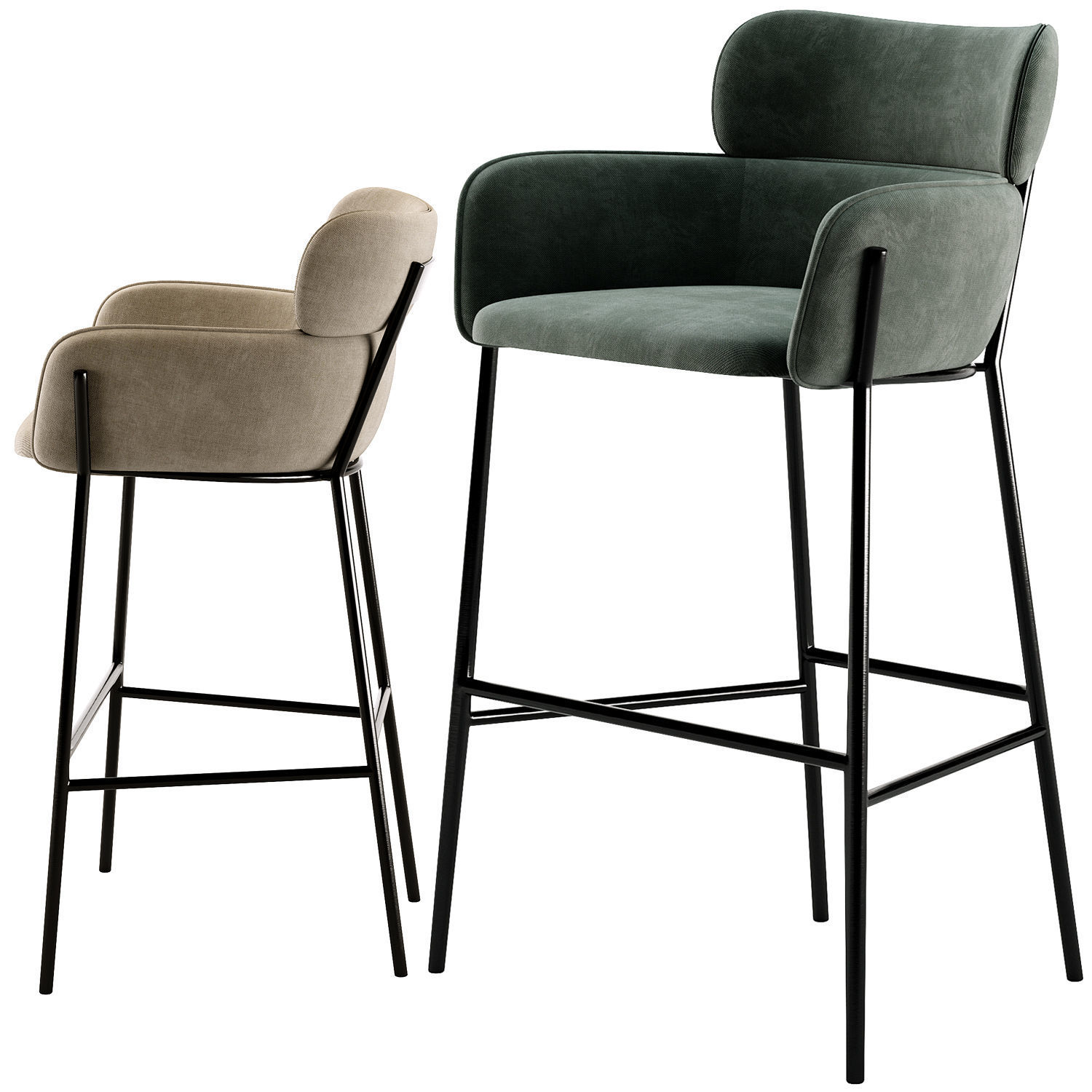 Stool Azalea Bar Stool 3D model_3