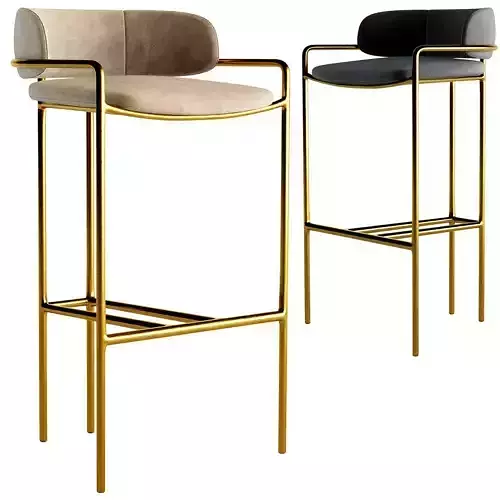 WEST ELM Lenox Velvet Bar Counter Stools
