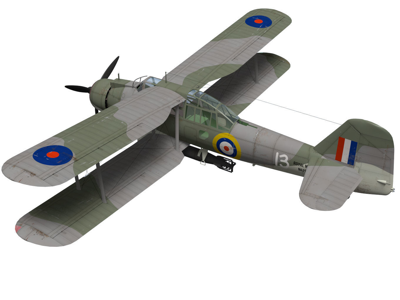 Fairey Albacore 3D model_1