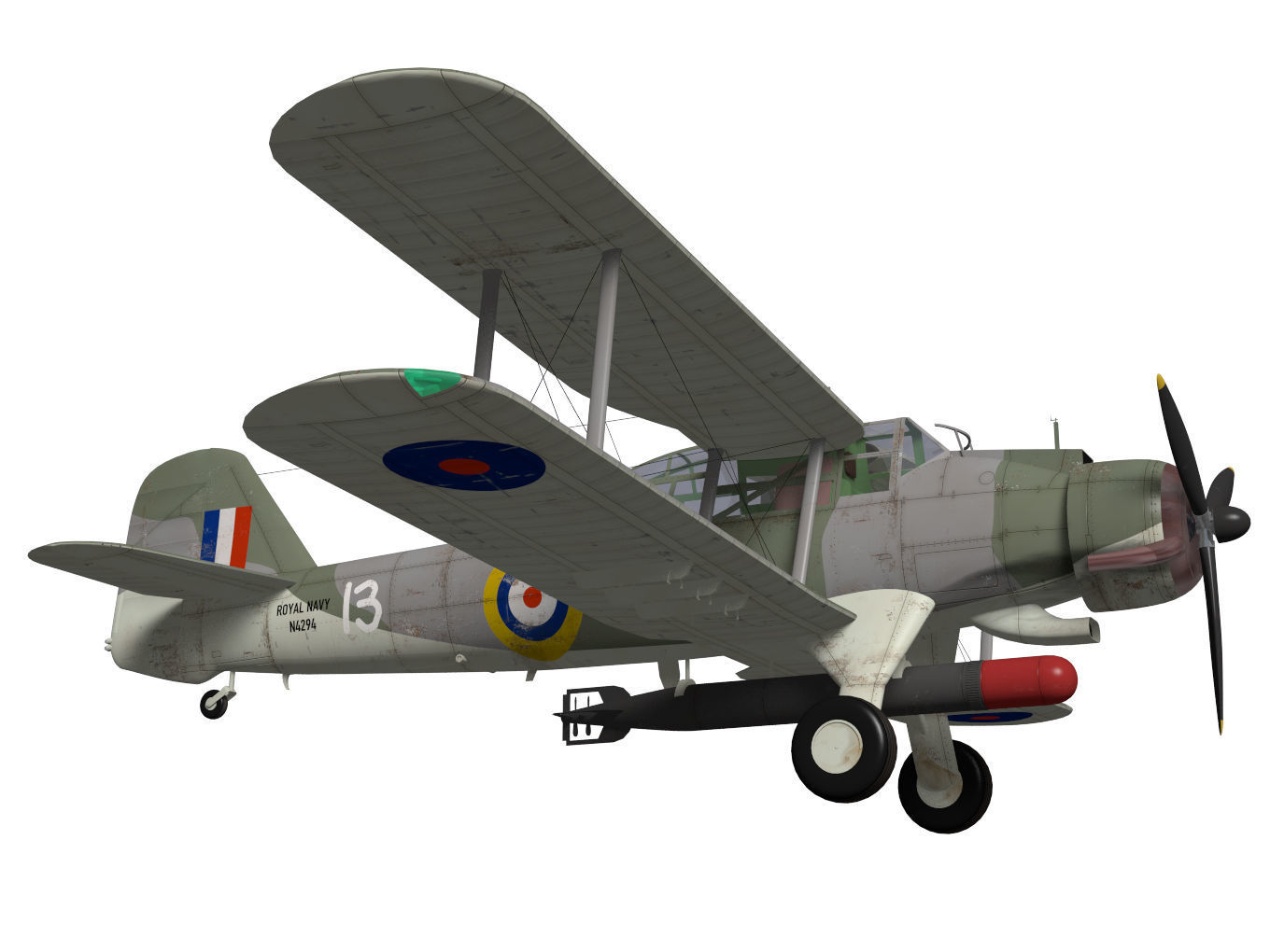 Fairey Albacore 3D model_4