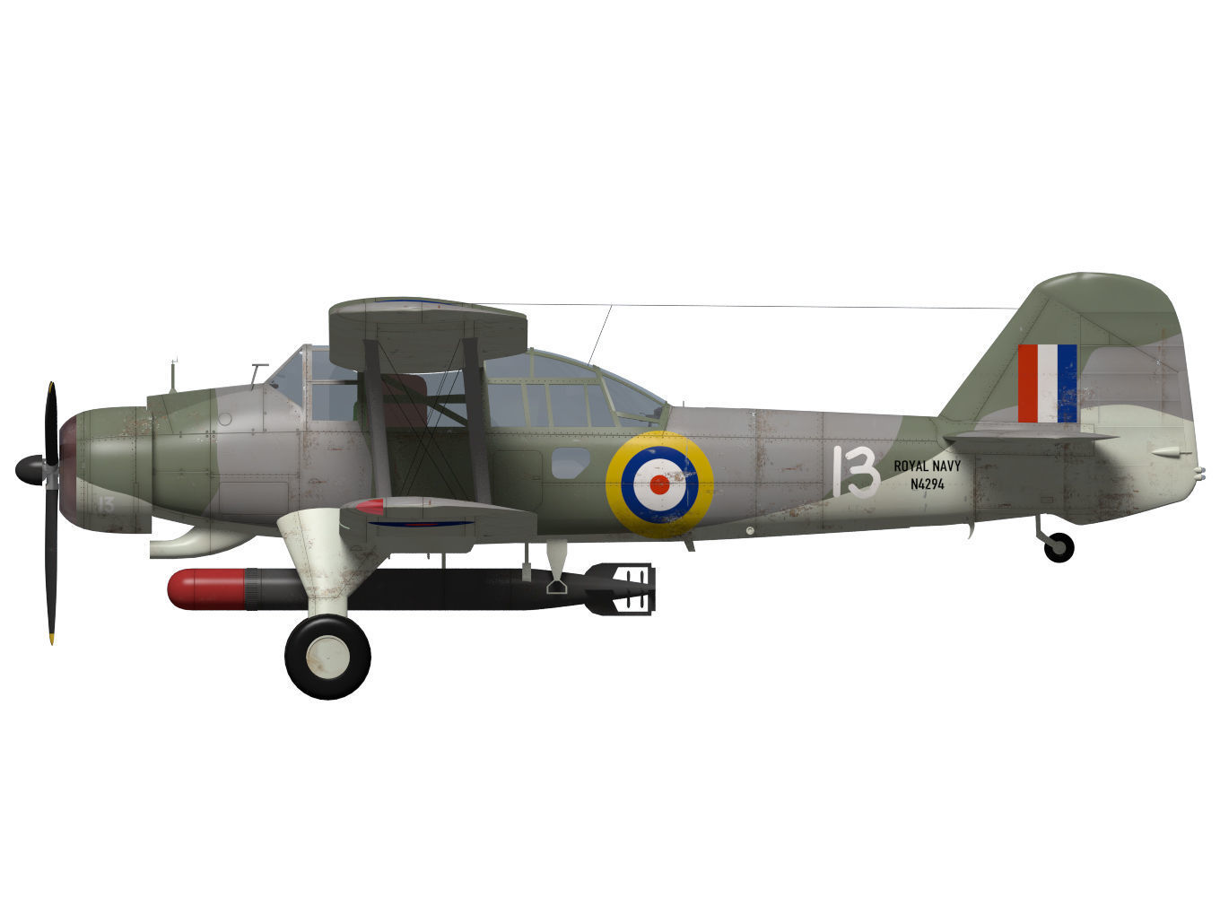 Fairey Albacore 3D model_7