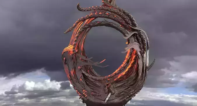 Cthulhu Ring sculpture 1