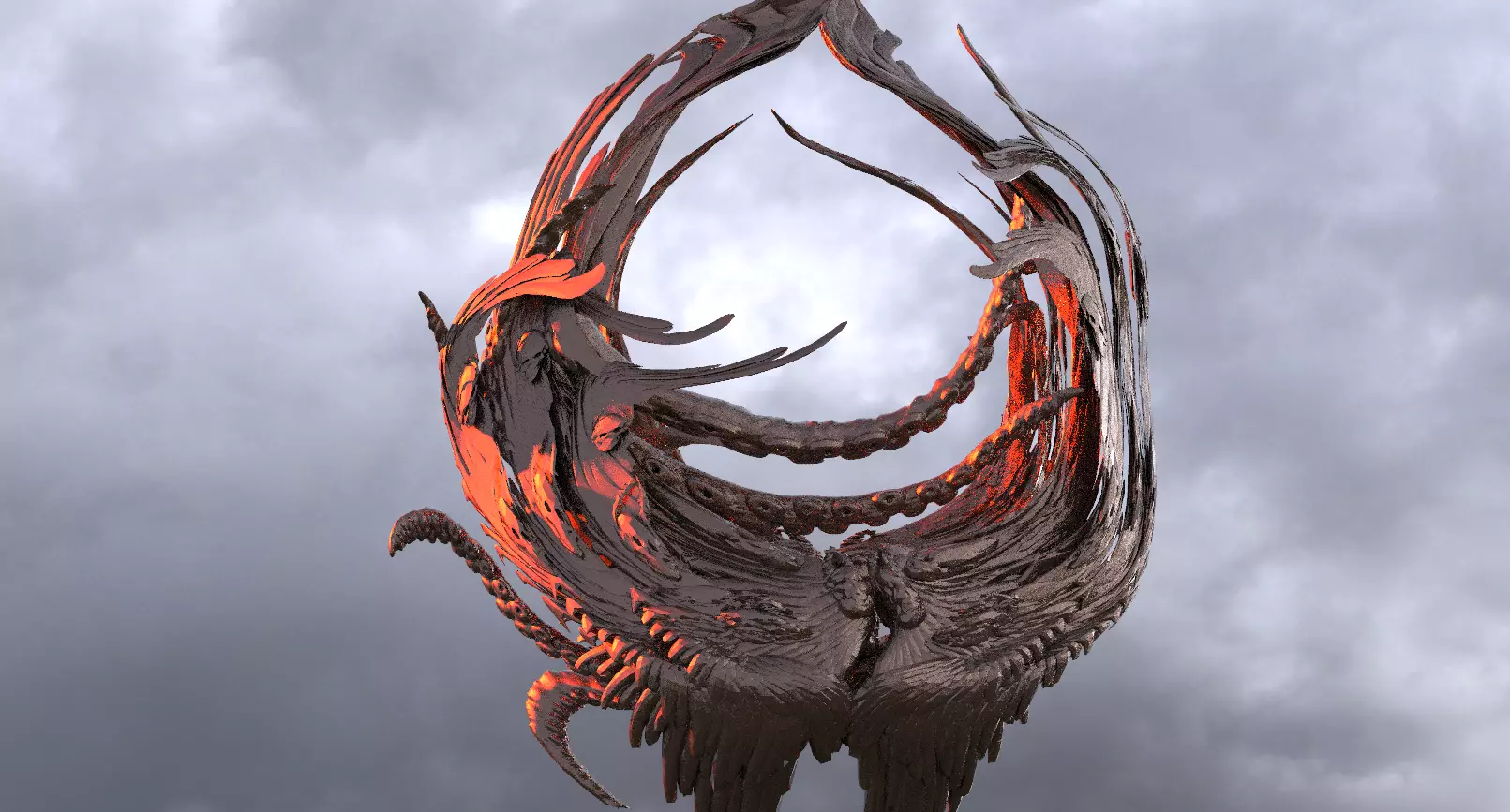 Cthulhu Ring sculpture 2 3D model
