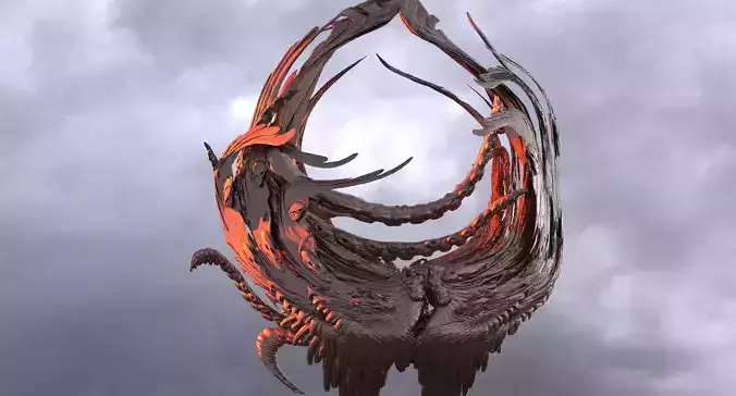 Cthulhu Ring sculpture 2 3D model