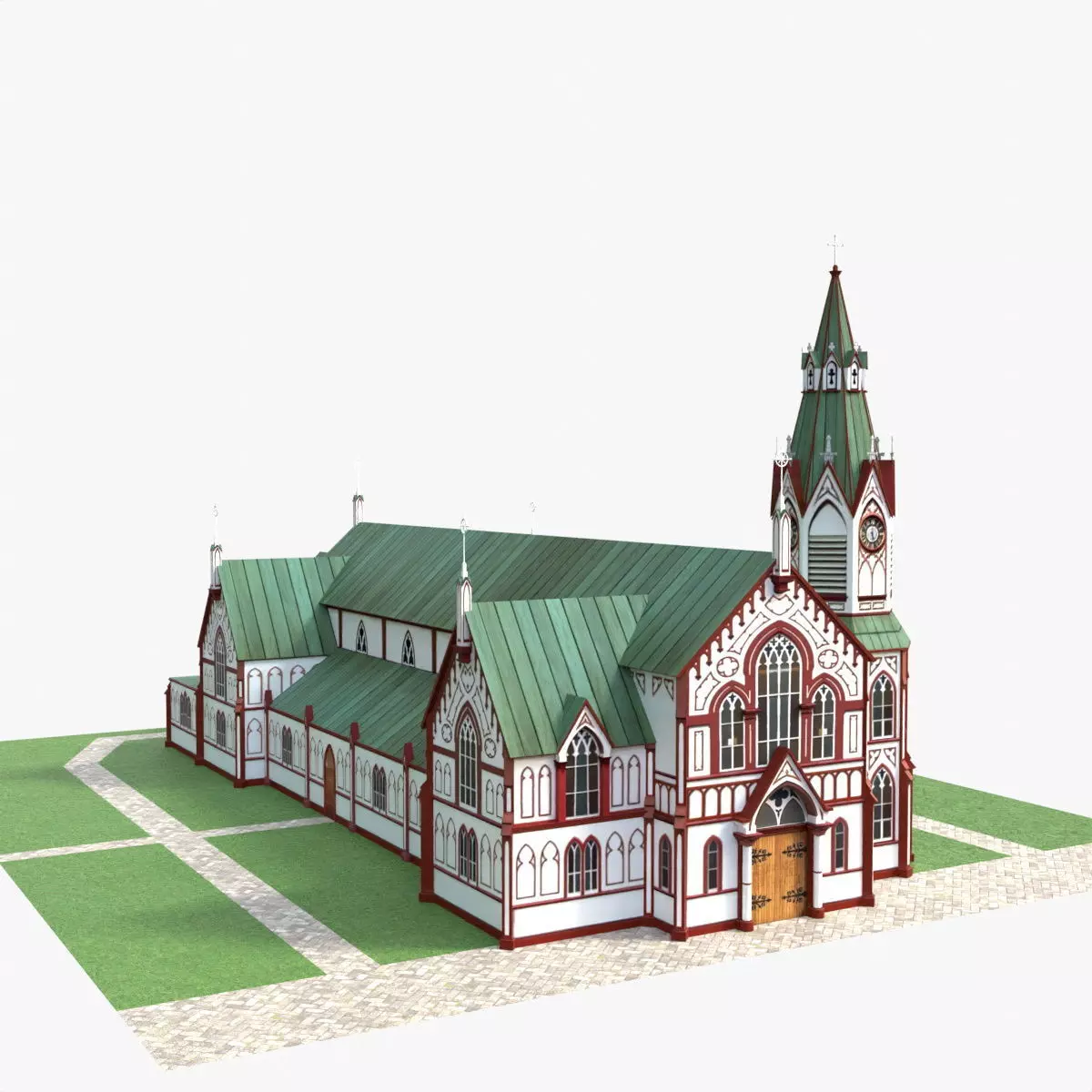 Catedral de San Marcos - Arica Low-poly 3D model