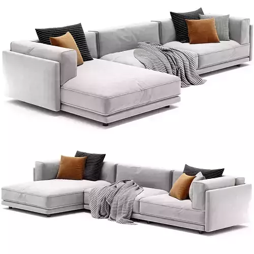 Sunday Sofa With Chaise From Blu Dot 3D model