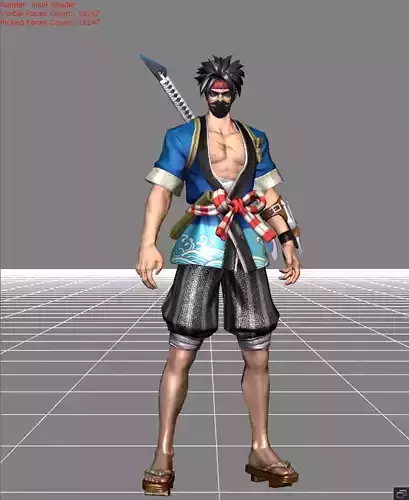 Hayabusa Sushi Master Low-poly 3D model Hayabusa Sushi Master Low-poly 3D model