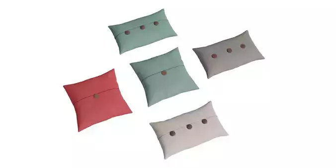 Set Of 5 Color Throw Pillows
