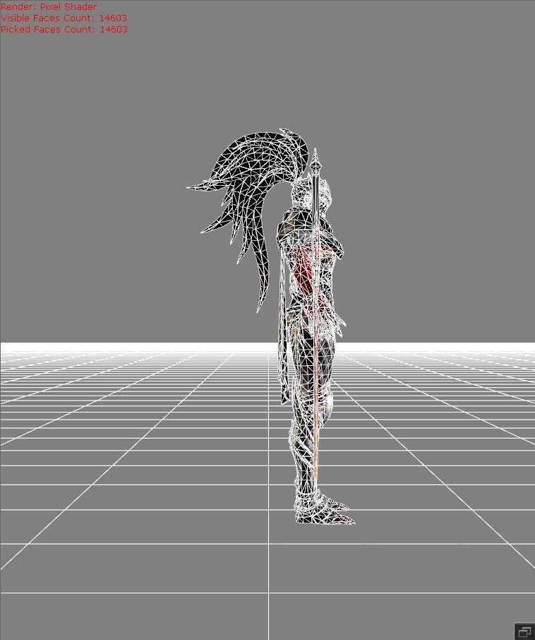 Hayabusa Shadow of Obscurity Low-poly 3D model_7