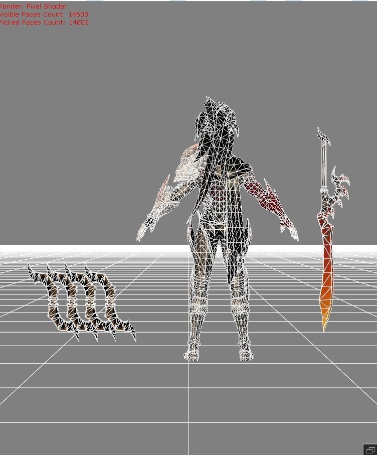 Hayabusa Shadow of Obscurity Low-poly 3D model_9