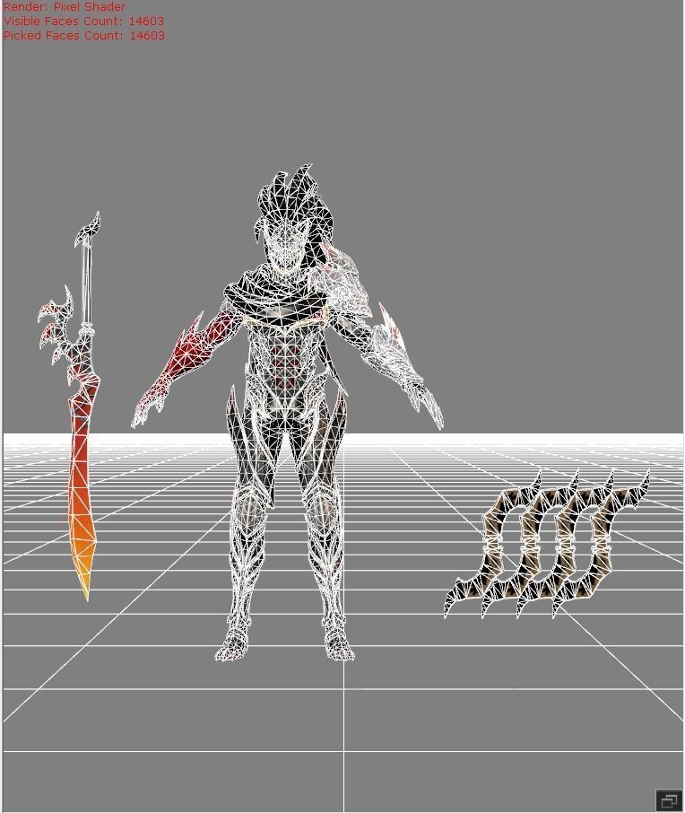 Hayabusa Shadow of Obscurity Low-poly 3D model_6