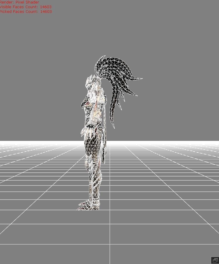 Hayabusa Shadow of Obscurity Low-poly 3D model_8