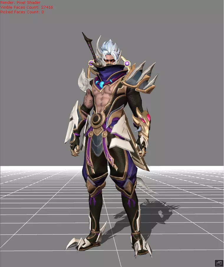 Hayabusa Shura Low-poly 3D model_0