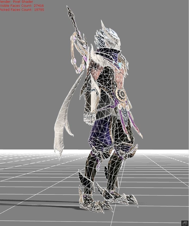 Hayabusa Shura Low-poly 3D model_7