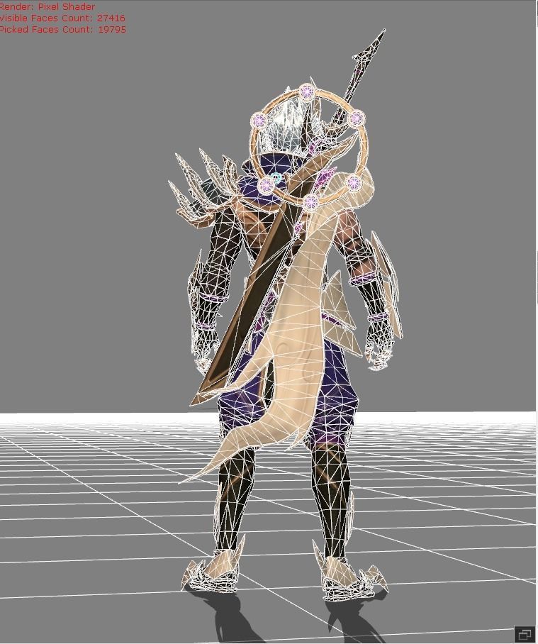 Hayabusa Shura Low-poly 3D model_6