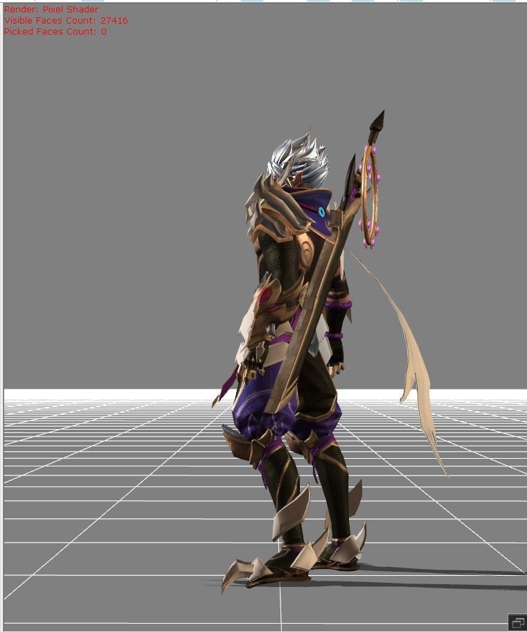 Hayabusa Shura Low-poly 3D model_1