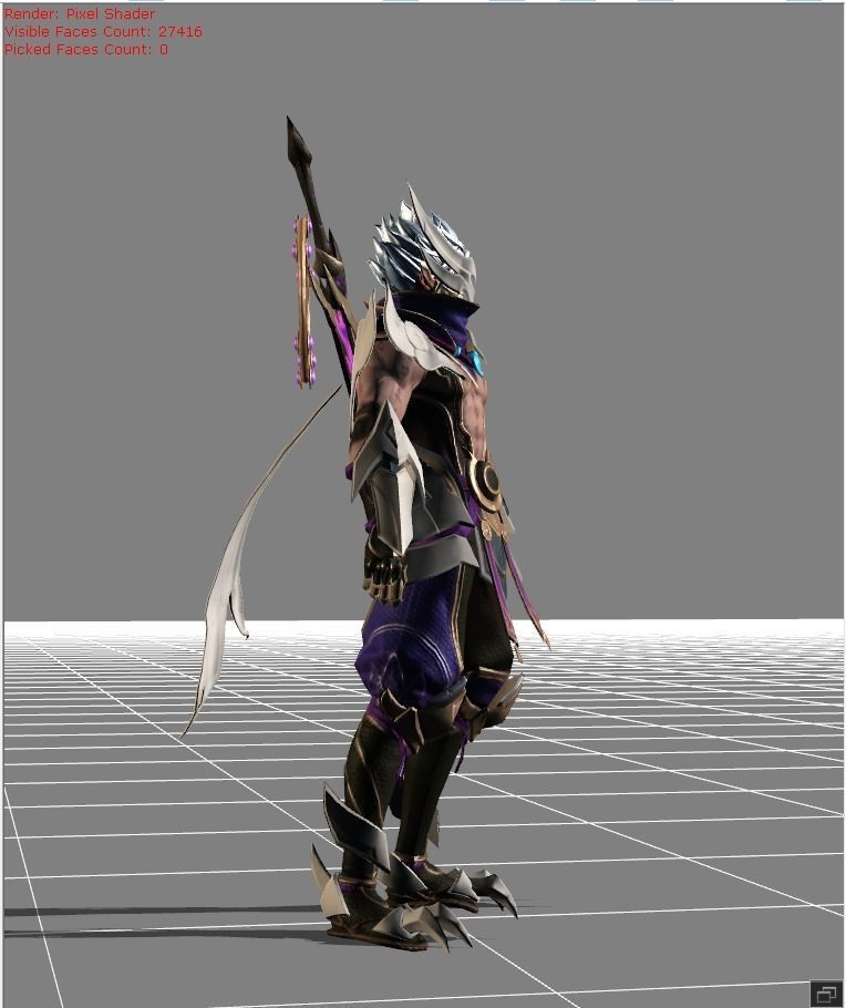 Hayabusa Shura Low-poly 3D model_3