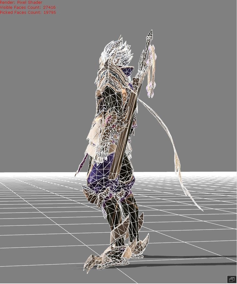 Hayabusa Shura Low-poly 3D model_5