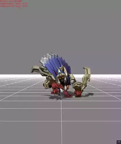 Helcurt Exoracial Executer Low-poly 3D model
