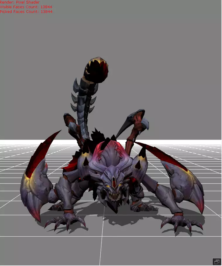 Helcurt Evolved Predator Low-poly 3D model