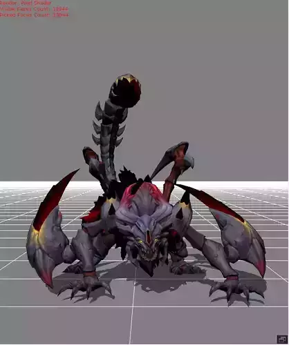 Helcurt Evolved Predator Low-poly 3D model