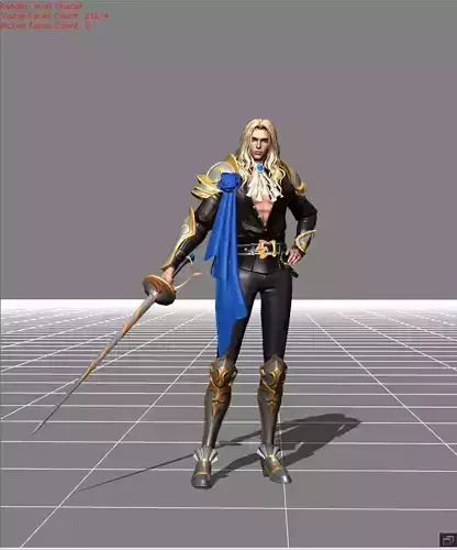 Lancelot Blade of Roses Low-poly 3D model
