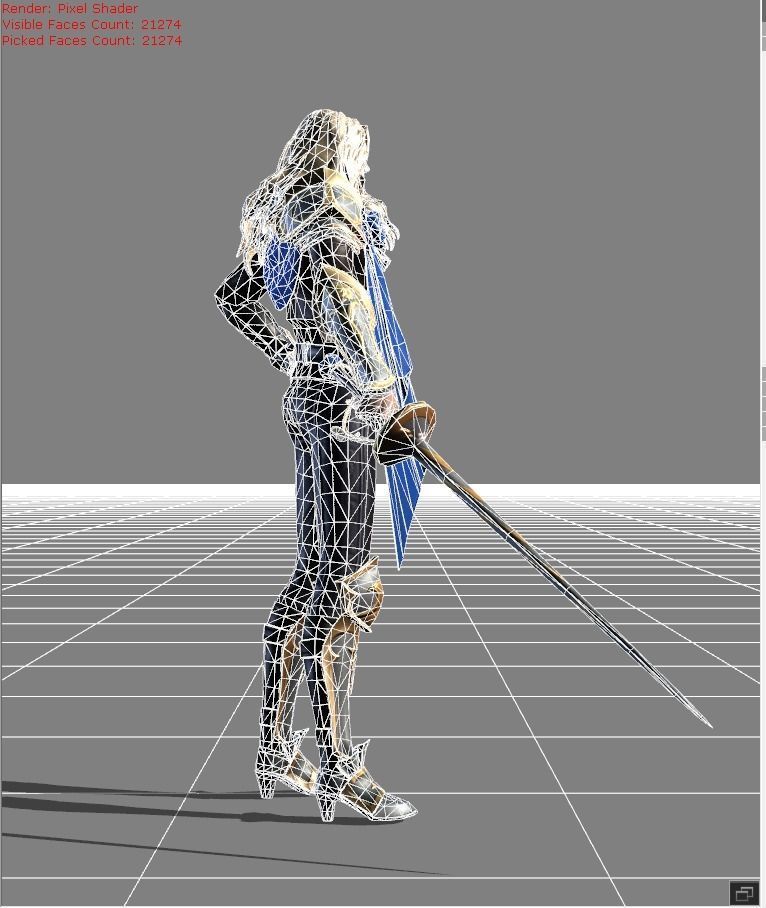 Lancelot Blade of Roses Low-poly 3D model_5