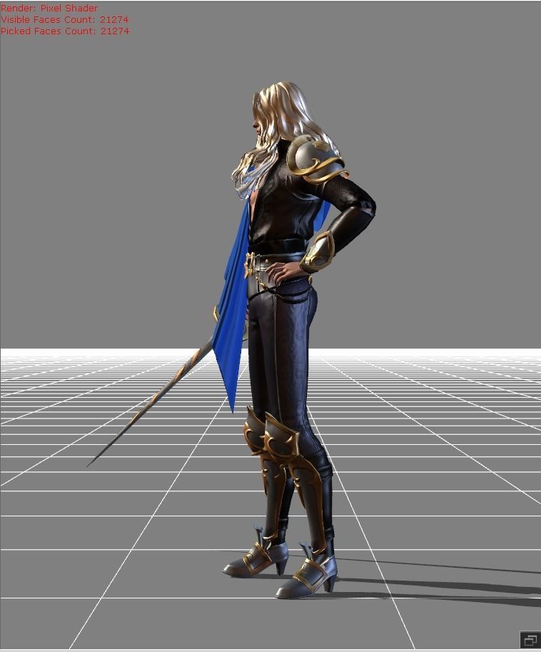 Lancelot Blade of Roses Low-poly 3D model_2