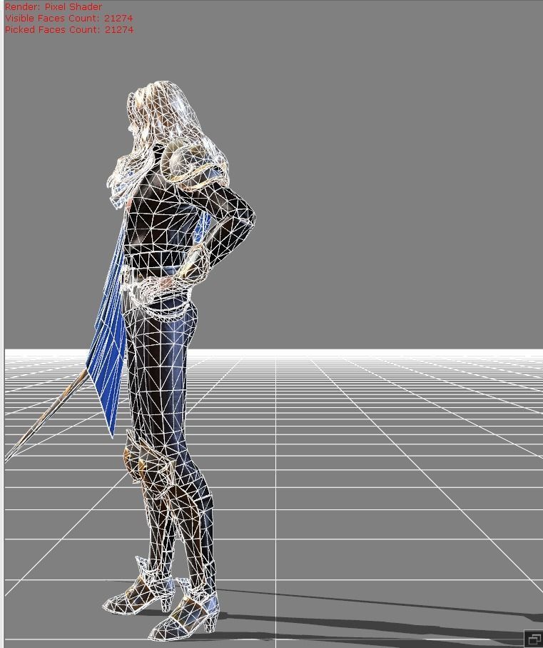 Lancelot Blade of Roses Low-poly 3D model_6